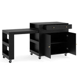 72" Kitchen Island with Extendable Dining Table and Power Outlet
