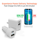 Hypergear Wall & Car Charger Bundle 20W USB-C PD & 12W USB