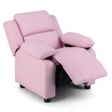 Deluxe Kids Armchair Recliner Headrest Sofa w/ Storage Arms