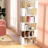 Modern Living Room Furniture Set (Bookcase + Coffee Table + End Table + Accent Chair)