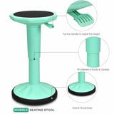 Adjustable Active Learning Stool Sitting Home Office Wobble Chair with Cushion Seat