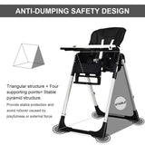 Foldable High chair with Multiple Adjustable Backrest
