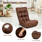4-Position Adjustable Floor Chair Folding Lazy Sofa