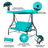 3 Seats Converting Outdoor Swing Canopy Hammock with Adjustable Tilt Canopy