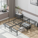 Twin/Full/Queen Size Foldable Metal Platform Bed with Tool-Free Assembly