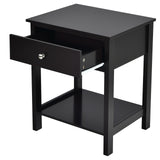 Wooden Storage Shelf with Drawer for Bedroom and Living Room