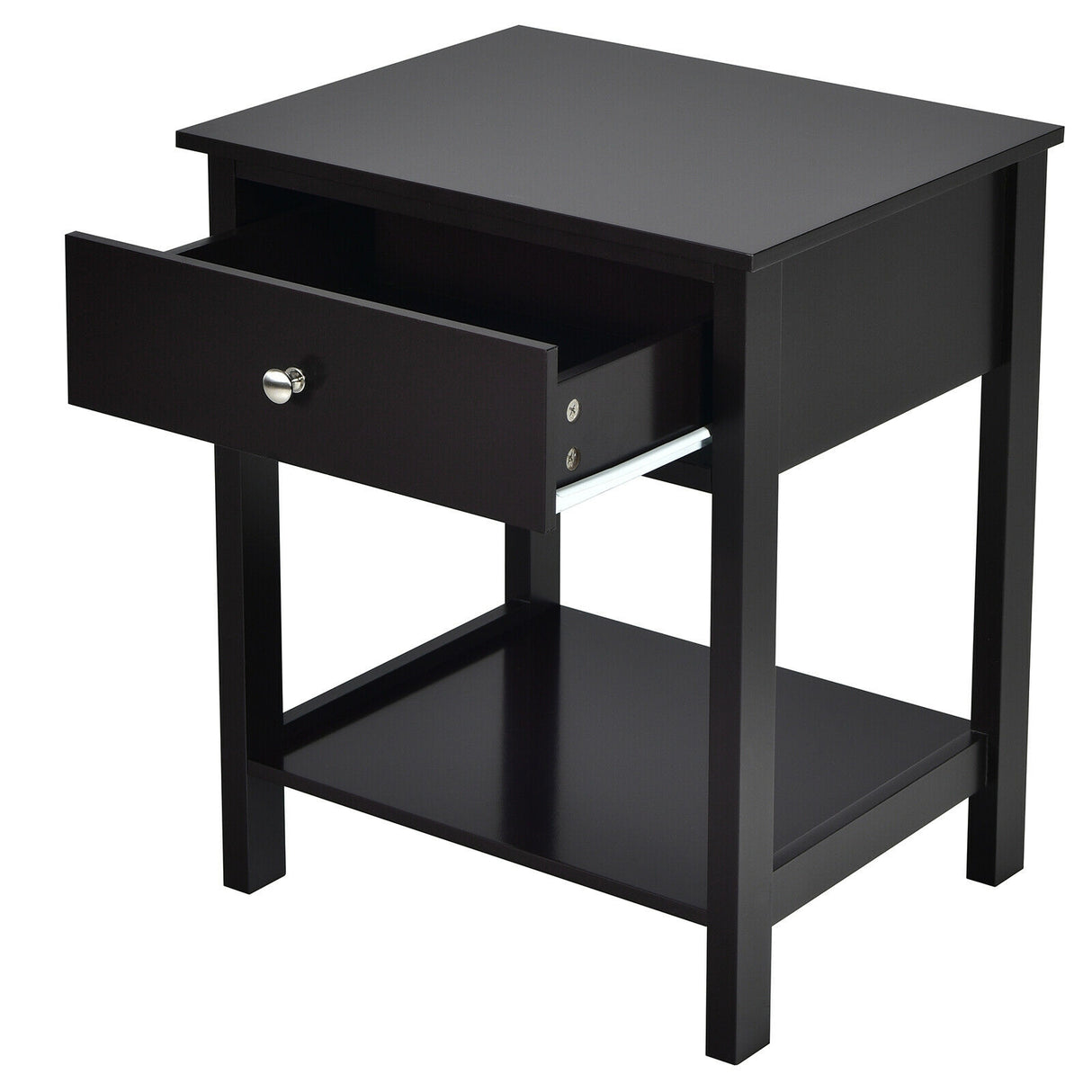 Wooden Storage Shelf with Drawer for Bedroom and Living Room