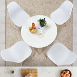 5 Pieces Table Set With Solid Wood Leg For Dining Room