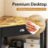Corner Wooden Piece Laptop Computer Desk