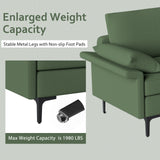 Large 3-Seat Sofa Sectional with Metal Legs and 2 USB Ports for 3-4 people