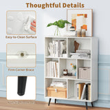 8-Cube Bookcase with 5 Tapered Metal Legs