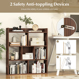7 Cubes Open-back Bookshelf with Anti-Toppling Devices