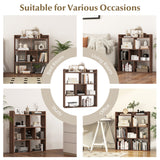 7 Cubes Open-back Bookshelf with Anti-Toppling Devices