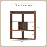 7 Cubes Open-back Bookshelf with Anti-Toppling Devices