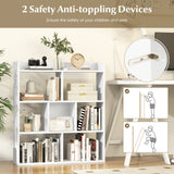 7 Cubes Open-back Bookshelf with Anti-Toppling Devices