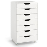 7-Drawer Chest Storage Dresser Floor Cabinet Organizer with Wheels