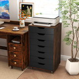 7-Drawer Chest Storage Dresser Floor Cabinet Organizer with Wheels