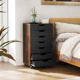 7-Drawer Chest Storage Dresser Floor Cabinet Organizer with Wheels