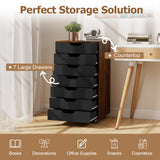 7-Drawer Chest Storage Dresser Floor Cabinet Organizer with Wheels