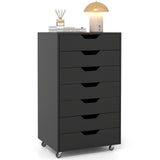 7-Drawer Chest Storage Dresser Floor Cabinet Organizer with Wheels