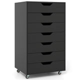 7-Drawer Chest Storage Dresser Floor Cabinet Organizer with Wheels