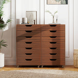 7-Drawer Chest Storage Dresser Floor Cabinet Organizer with Wheels