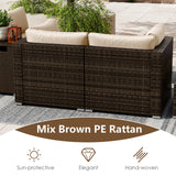 7 Pieces Outdoor Furniture Set with 32 Inch Fire Pit Table and Propane Tank Cover