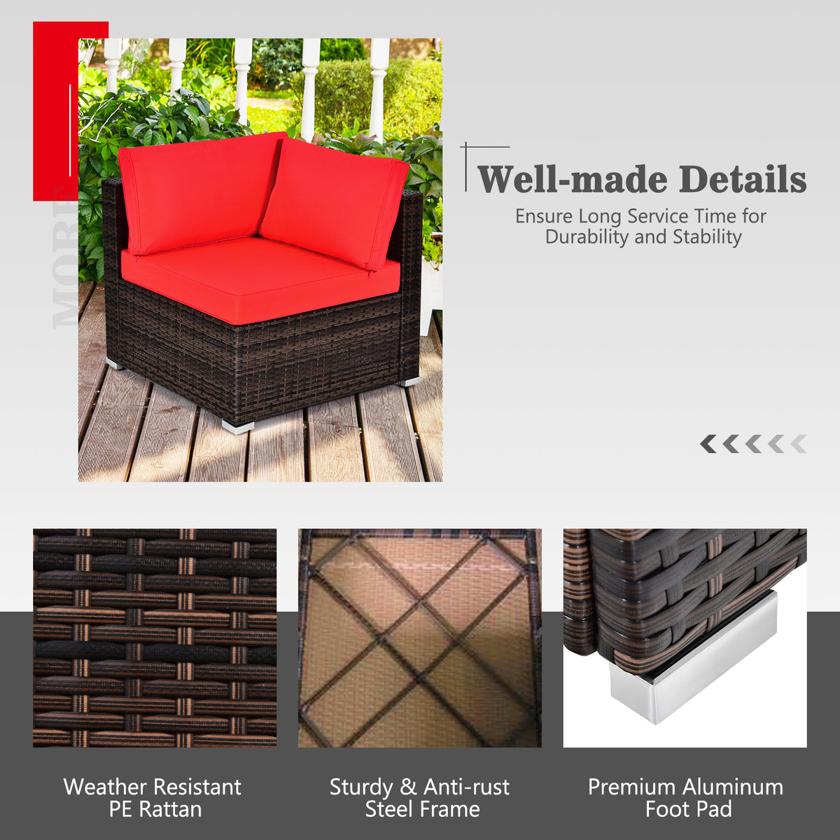 7 Pieces Patio Furniture Set with 35 Inches 50000 BTU Propane Gas Fire Pit Table and Waterproof Cover for Firpit