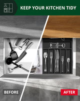 Basic Silverware Drawer Organizer, Black