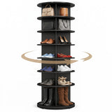 7-Tier Rotating Shoe Rack Tower Freestanding Spinning Shoe Organizer
