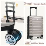 Hardshell Luggage Set 3 Piece, Durable ABS+PC Travel Suitcase with