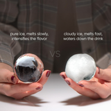 Crystal Clear Round Ice Maker - 2  2.5" Clear Ice Cubes