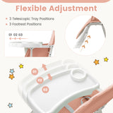Easy Clean Compact Highchair with Removable Adjustable Tray and PU Seat Cushion