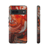 WHITE FIRE PAINT SWIRL | Tough Phone Case