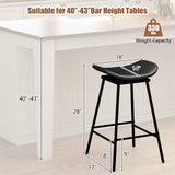Set of 2 Swivel Barstools Faux Leather Upholstered Backless with Footrest