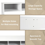 Wall Mounted Floating Sturdy Computer Table with Storage Shelf