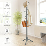 2 Heights Wooden Coat Rack with 8 Hooks