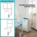 12000 BTU Portable 4-in-1 Air Conditioner with Smart Control-White