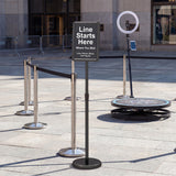 8.5 x 11Inch Sign Holder Stand with Snap-Open Frame and 360Â° Rotation
