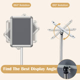 8.5 x 11Inch Sign Holder Stand with Snap-Open Frame and 360Â° Rotation