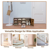 9-cube Adjustable Storage Shoe Bench with Padded Cushion