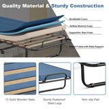 Portable Folding Bed with Memory Foam Mattress and Sturdy Metal Frame Made in Italy