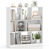 8-Cube Bookcase 3-Tier with 2-Sized Compartments and Anti-Tip Kits for Living Room
