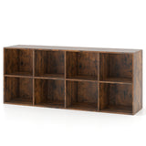 8-Cube Bookcase Bookshelf with 2 Anti-Tipping Kits Storage Organizer