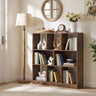 8-Cube Bookcase 3-Tier with 2-Sized Compartments and Anti-Tip Kits for Living Room