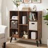 8-Cube Bookcase with Raised Support Legs for Living Room