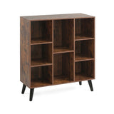 8-Cube Bookcase with Raised Support Legs for Living Room
