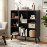 8-Cube Bookcase with Raised Support Legs for Living Room