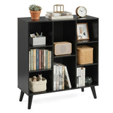 8-Cube Bookcase with Raised Support Legs for Living Room