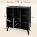 8-Cube Bookcase with Raised Support Legs for Living Room